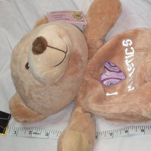 Vintage Teddy Bear says I love Gymnastics on the tummy.